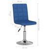 vidaXL Chaise pivotante de salle &agrave; manger Bleu Tissu