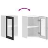 vidaXL Armoire murale de cuisine avec porte en verre Porto noir