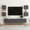 vidaXL Ensemble de meubles TV 7 pcs Gris brillant Bois d'ing&eacute;nierie