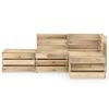 vidaXL Salon de jardin 4 pcs Bois de pin impr&eacute;gn&eacute; de vert