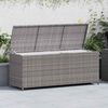 vidaXL Boîte de rangement de jardin gris 150x50x60 cm résine tressée