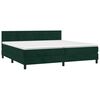 vidaXL Sommier &agrave; lattes de lit et matelas Vert fonc&eacute; 200x200cm Velours