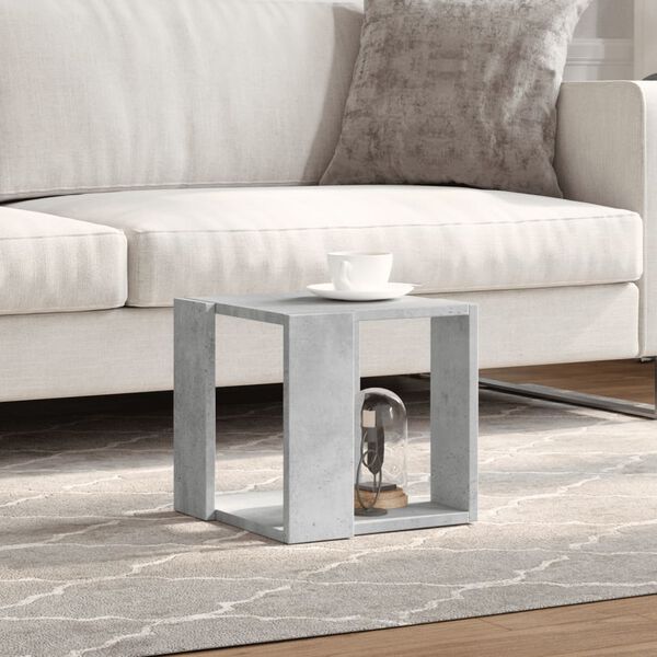 vidaXL Table basse gris béton 32x32x30 cm bois d'ingénierie
