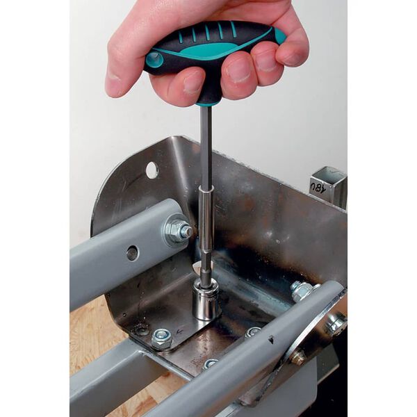 wolfcraft Tournevis &agrave; poign&eacute;e en T avec port-embout 1235000