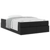 vidaXL Cadre de lit avec matelas avec matelas 2 pcs Noir PVC