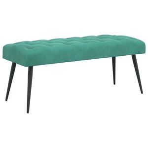 vidaXL Banc avec capitonnage bouton Turquoise 110 x 40 x 46 cm Velours
