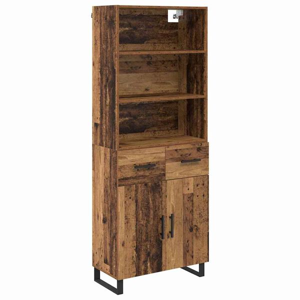 vidaXL Haut Armoire Bois ancien 69,5 x 34 x 180 cm Bois d'ing&eacute;nierie