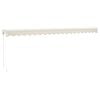 vidaXL Auvent r&eacute;tractable cr&egrave;me 5x3 m tissu et aluminium