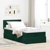 vidaXL Cadre de lit ottoman avec matelas vert fonc&eacute; 90x200 cm velours