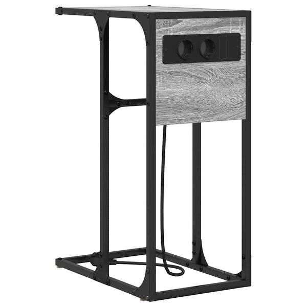 vidaXL Cabinet de chevet Gris Sonoma 41,5 x 26 x 60,5 cm