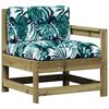 vidaXL Salon de jardin 7 pcs avec coussins bois de pin impr&eacute;gn&eacute;