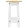 vidaXL Ensemble de bar 3 pcs blanc bois de pin massif