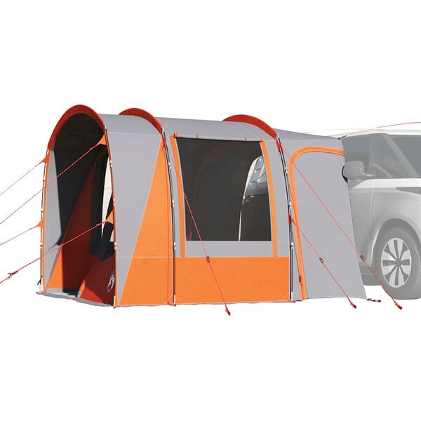 vidaXL Tente de voiture 4 personnes gris et orange imperm&eacute;able