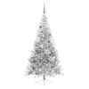 vidaXL Sapin de No&euml;l artificiel pr&eacute;-&eacute;clair&eacute; Argent 210 cm PET