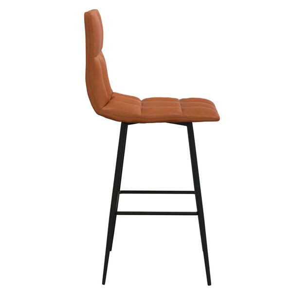 vidaXL Tabourets de bar lot de 2 marron clair similicuir