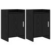 vidaXL Tables de chevet 2 pcs Ch&ecirc;ne noir 40 x 30 x 60 cm