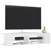 vidaXL Meuble TV avec lumières LED blanc brillant 135x39x30 cm