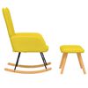 vidaXL Chaise à bascule avec tabouret Jaune moutarde Tissu
