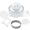 vidaXL Four &agrave; convection halog&egrave;ne avec bague d'extension 1400 W 17 L
