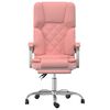 vidaXL Fauteuil de massage inclinable de bureau Rose Similicuir