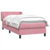 vidaXL Sommier &agrave; lattes de lit avec matelas rose 80x220 cm velours