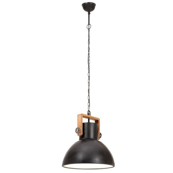 vidaXL Lampe suspendue industrielle 25 W Noir Rond 40 cm E27