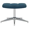 vidaXL Chaise de relaxation avec tabouret Bleu Velours