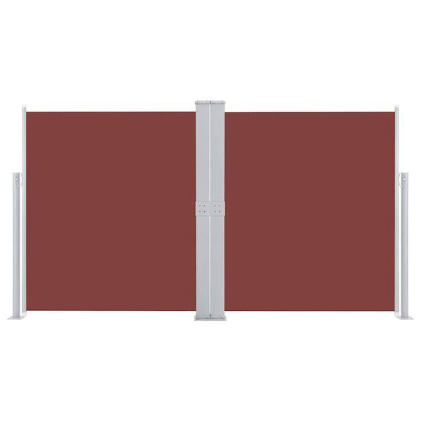 vidaXL Auvent latéral rétractable Marron 140 x 600 cm