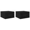 vidaXL Cabinet de chevet 2 pc Ch&ecirc;ne noir 35 x 35 x 20 cm