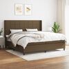 vidaXL Sommier &agrave; lattes de lit avec matelas Marron fonc&eacute; 200x200 cm