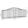 vidaXL Paniers &agrave; gabions arqu&eacute;s 18 pcs 200x50x60/80 cm fer galvanis&eacute;