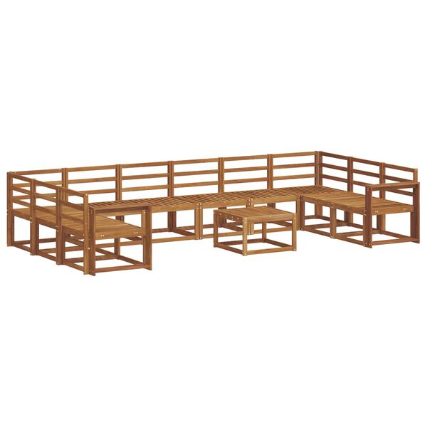 vidaXL Ensemble de canap&eacute;s d'ext&eacute;rieur 11 pcs Naturel