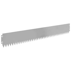 vidaXL Bordure de Pelouse 30 pcs 103 x 15 cm Acier Argent&eacute;