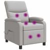 vidaXL Fauteuil de massage inclinable Gris nuage Tissu
