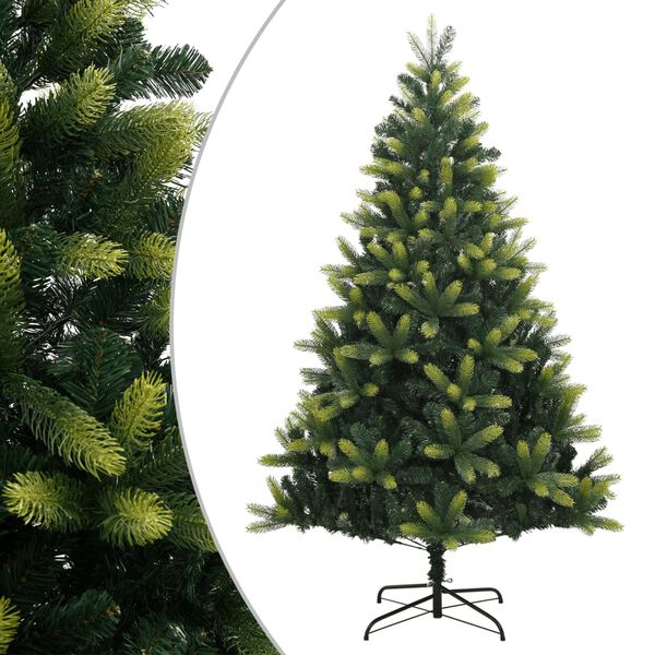 vidaXL Sapin de No&euml;l artificiel &agrave; charni&egrave;res avec support 120 cm