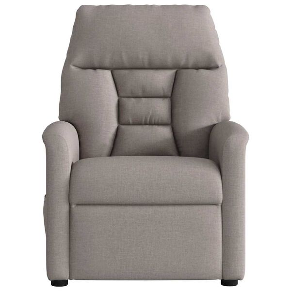 vidaXL Fauteuil de massage inclinable Taupe Tissu