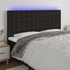 vidaXL T&ecirc;te de lit &agrave; LED Noir 160x5x118/128 cm Tissu