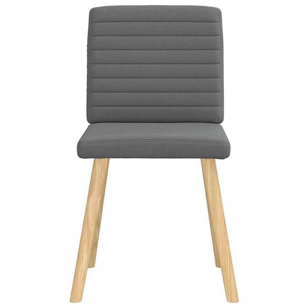 vidaXL Chaises à manger lot de 4 gris foncé tissu