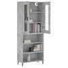 vidaXL Buffet haut Gris b&eacute;ton 69,5x34x180 cm Bois d'ing&eacute;nierie
