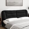 vidaXL Coussin de t&ecirc;te de lit Hvar noir 193 cm similicuir