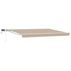 vidaXL Cadre de store manuel avec LEDs Beige et blanc 4,5 &times; 3 m