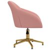 vidaXL Chaises pivotantes à manger lot de 2 rose velours