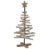 vidaXL Sapin de No&euml;l Marron 90 cm Bois de teck massif