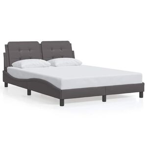 vidaXL Cadre de lit sans matelas Zadar gris 140x200 cm similicuir