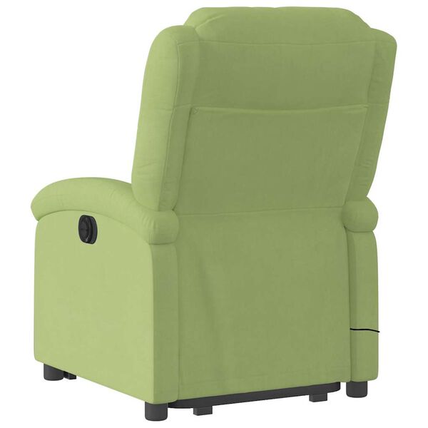 vidaXL Fauteuil inclinable de massage &eacute;lectrique vert clair velours