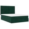 vidaXL Cadre de lit ottoman avec matelas vert fonc&eacute; 140x190 cm velours