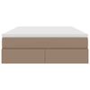 vidaXL Lit avec rangement et matelas Cappuccino 140 x 200 cm