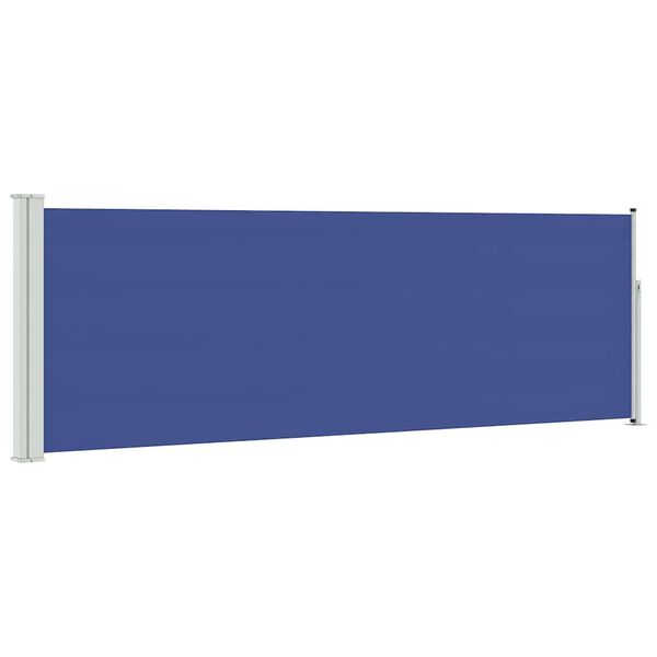 vidaXL Auvent lat&eacute;ral r&eacute;tractable de patio 100x300 cm Bleu