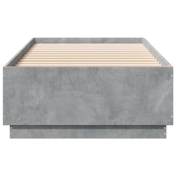 vidaXL Cadre de lit sans matelas gris béton 90x200 cm