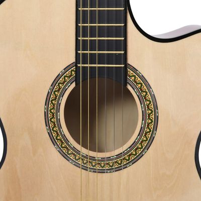 vidaXL Jeu de guitare 12 pcs occidental avec égaliseur et 6 cordes